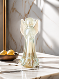 Rękodzieło szklany aniołek Angel biały Dekoracja Premium 17 cm