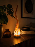 Rękodzieło lampka szklana nocna Szpic Świetlny- Prestige Ember