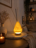 Rękodzieło szklany dyfuzor LED Pomarańcz Art Deco lampka USB 12 cm (Kopia)