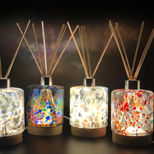 Mosaic Aurora LED okrągły - podświetlany dyfuzor zapachowy LED Ręcznie wykonany